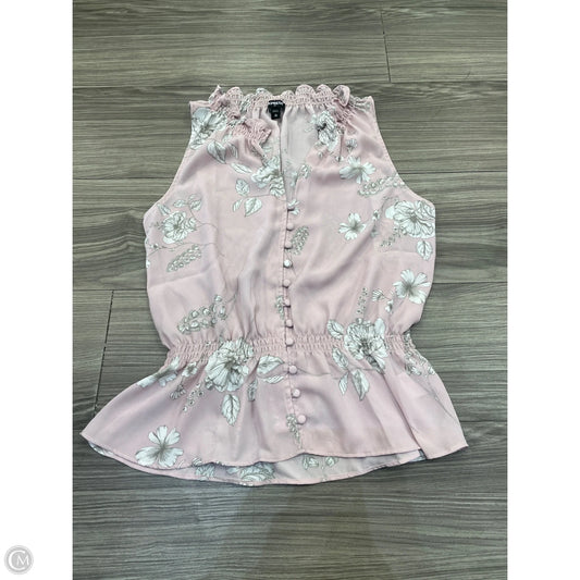 Blouse Sleeveless By Express In Floral Print, Size: Xs