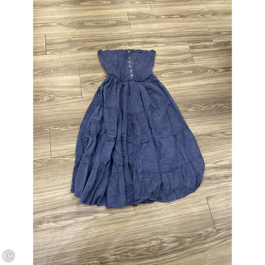 Dress Casual Midi By Mlle Gabrielle In Blue, Size: 2x