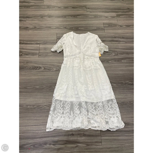 Dress Casual Midi By Clothes Mentor In White, Size: Xl