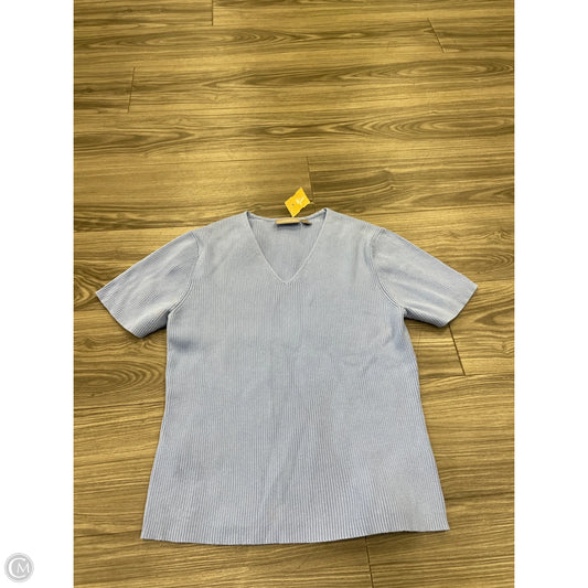 Top Short Sleeve By Croft And Barrow In Blue, Size: L