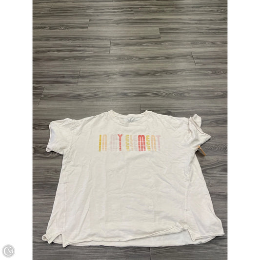 Top Short Sleeve By Aerie In Cream, Size: L