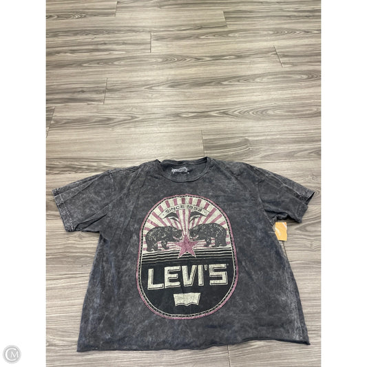 Top Short Sleeve By Levis In Grey, Size: Xl
