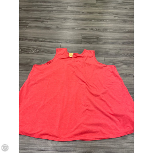 Tank Top By Tek Gear In Coral, Size: 3x