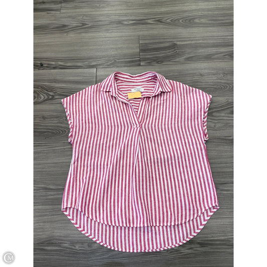 Top Short Sleeve By Banana Republic In Striped Pattern, Size: Xs