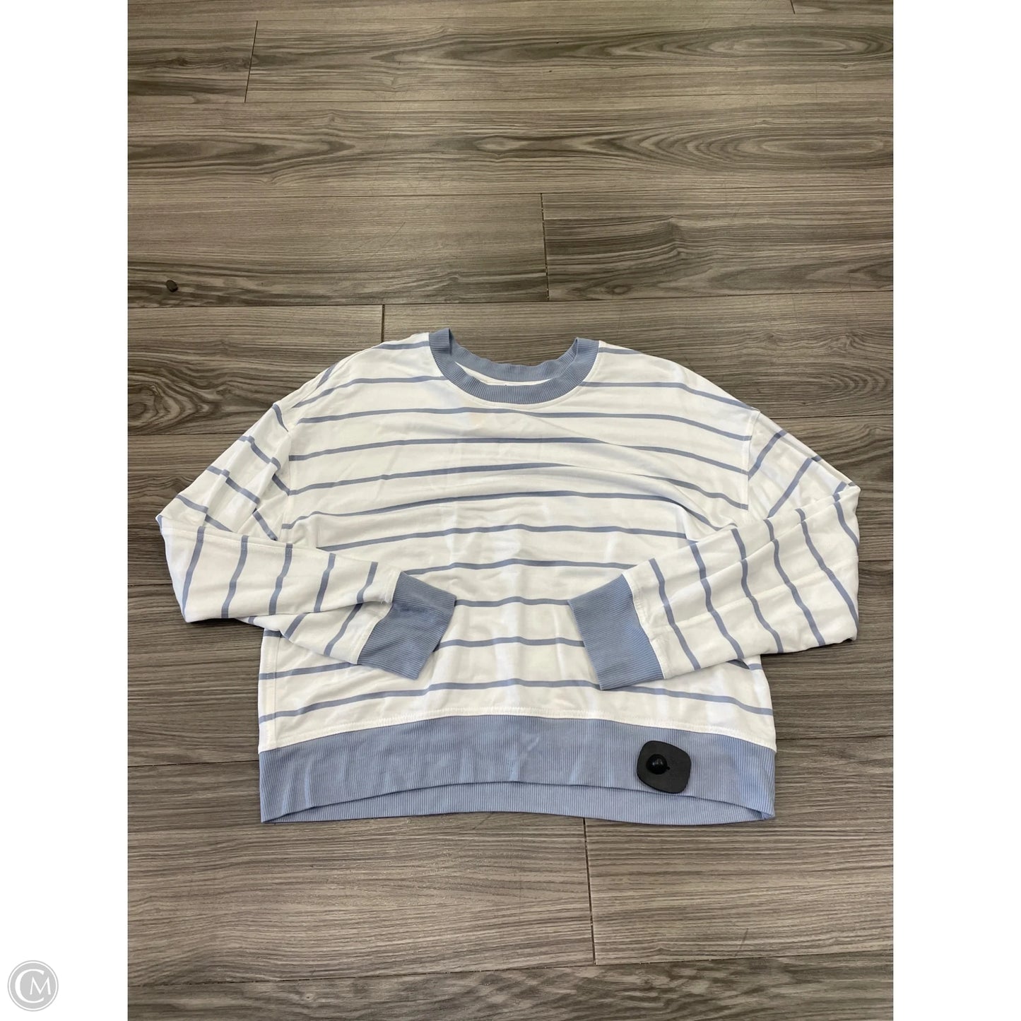 Top Long Sleeve By Workshop In Striped Pattern, Size: L