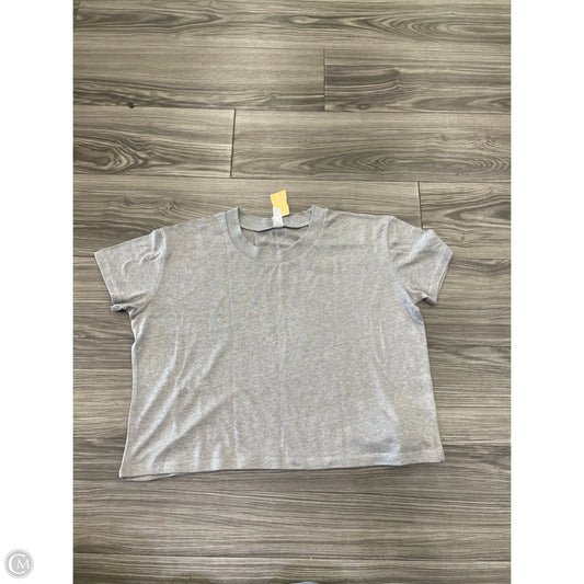 Top Short Sleeve By Alternative In Grey, Size: M