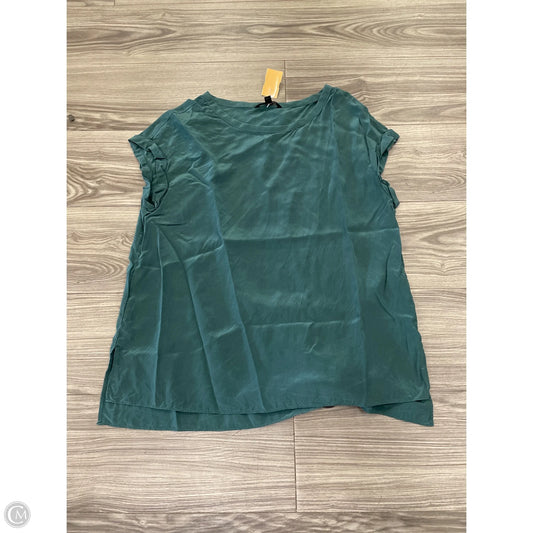 Blouse Short Sleeve By Banana Republic In Green, Size: M