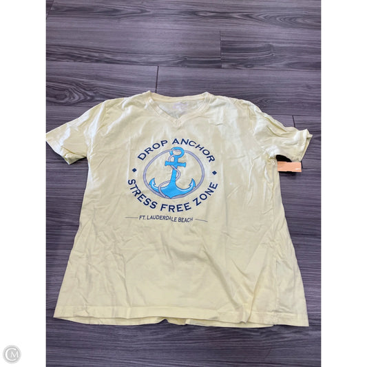 Top Short Sleeve By Clothes Mentor In Yellow, Size: L