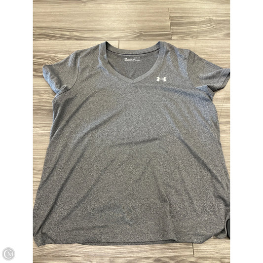 Top Short Sleeve By Under Armour In Grey, Size: Xl