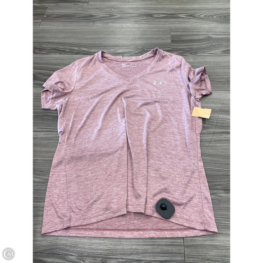 Top Short Sleeve By Under Armour In Pink, Size: Xl