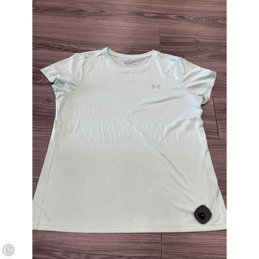 Top Short Sleeve By Under Armour In Teal, Size: Xl