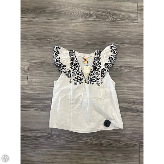 Top Sleeveless By Elan In Cream, Size: S