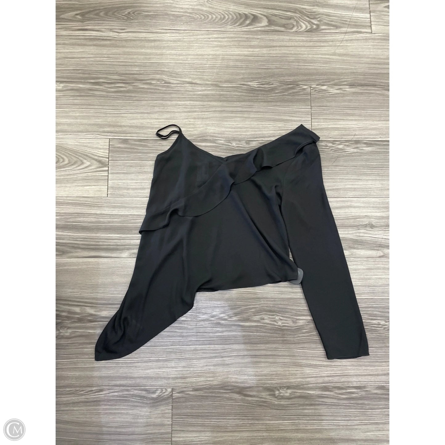 Blouse Long Sleeve By Bcbg In Black, Size: M