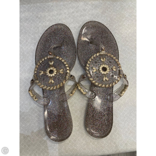 Sandals Flip Flops By Clothes Mentor In Multi-colored, Size: 8