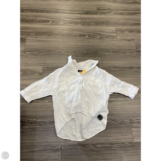 Top Long Sleeve By Kut In White, Size: M