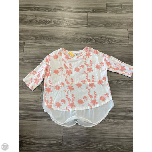 Top Short Sleeve By Umgee In Floral Print, Size: L