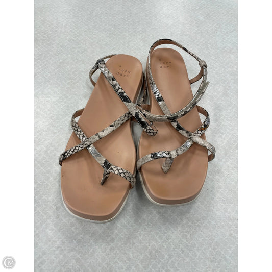 Sandals Flats By A New Day In Animal Print, Size: 9.5