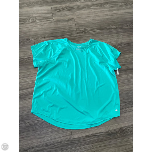 Athletic Top Short Sleeve By Tek Gear In Teal, Size: 3x