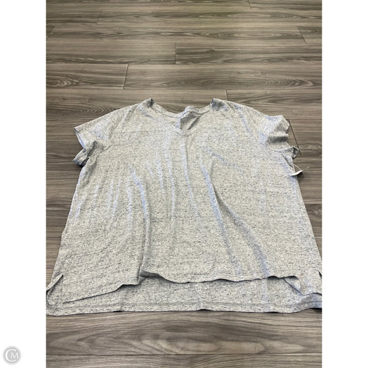 Top Short Sleeve By Falls Creek In Grey, Size: 3x