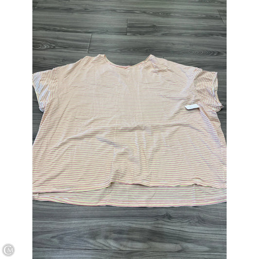 Top Short Sleeve By Terra & Sky In Striped Pattern, Size: 4x