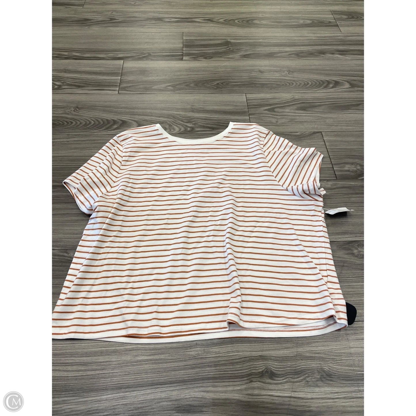 Top Short Sleeve Basic By Old Navy In Striped Pattern, Size: 3x