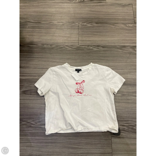 Top Short Sleeve By Originality In White, Size: S