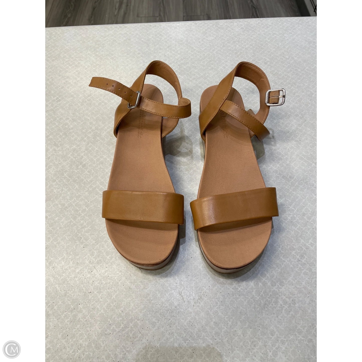 Sandals Heels Block By Amazon Essentials In Tan, Size: 8.5