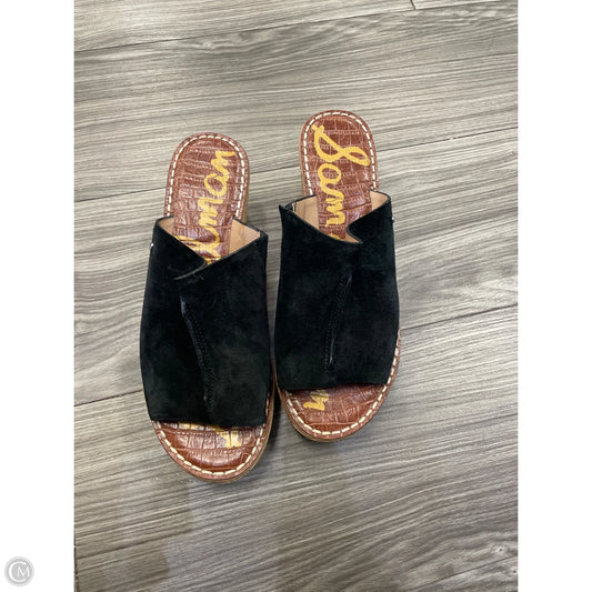 Sandals Heels Wedge By Sam Edelman In Black, Size: 8.5