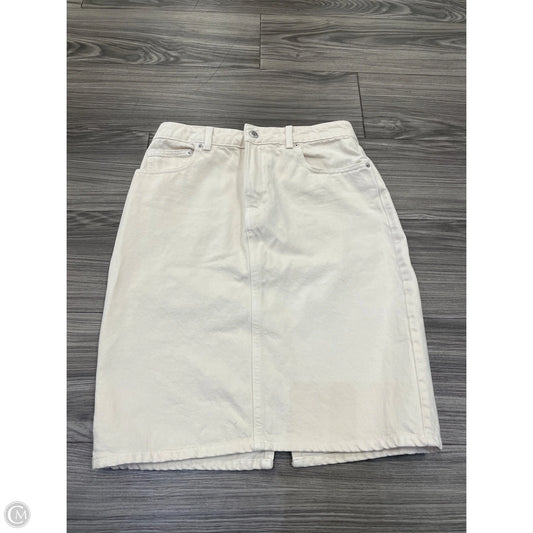 Skirt Midi By H&m In Cream, Size: 6