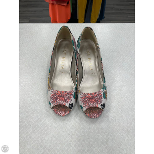 Shoes Heels Block By Anne Klein In Floral Print, Size: 8.5