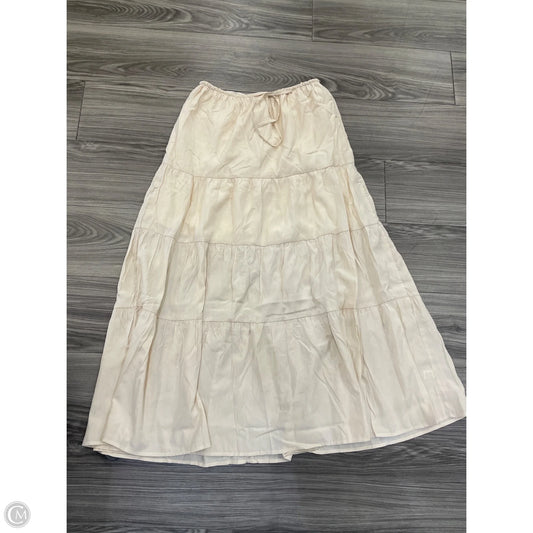 Skirt Maxi By Clothes Mentor In Cream, Size: M