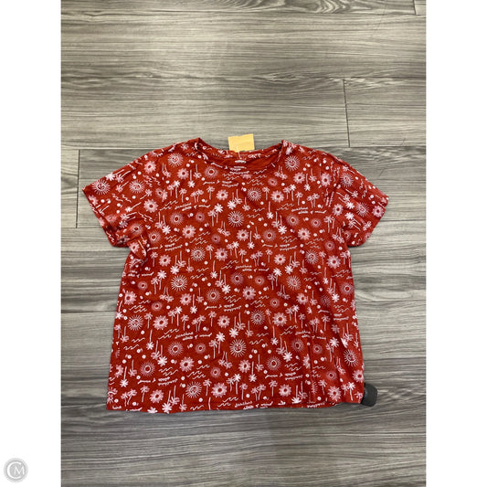 Top Short Sleeve By Sonoma In Orange, Size: L