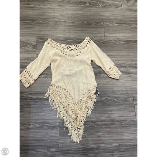 Top 3/4 Sleeve By Clothes Mentor In Cream, Size: M