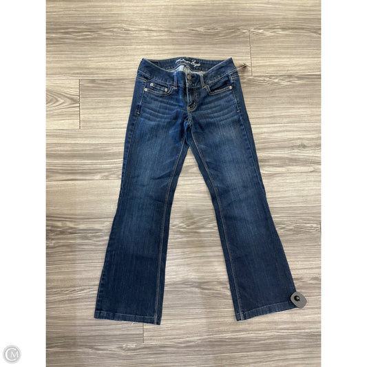 Jeans Boot Cut By American Eagle In Blue Denim, Size: 4