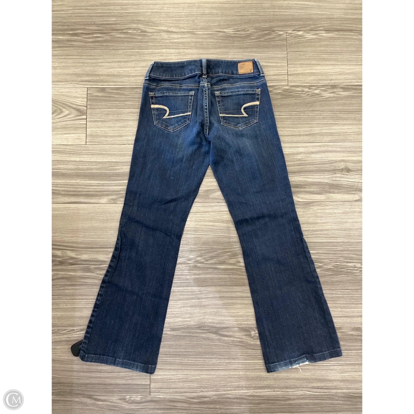 Jeans Boot Cut By American Eagle In Blue Denim, Size: 4
