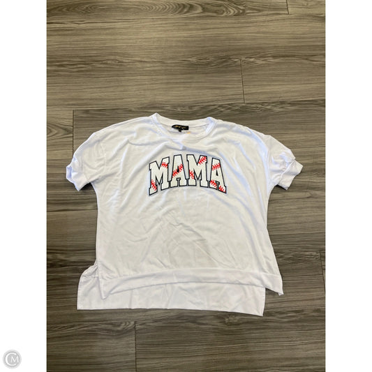 Top Short Sleeve By Clothes Mentor In White, Size: L