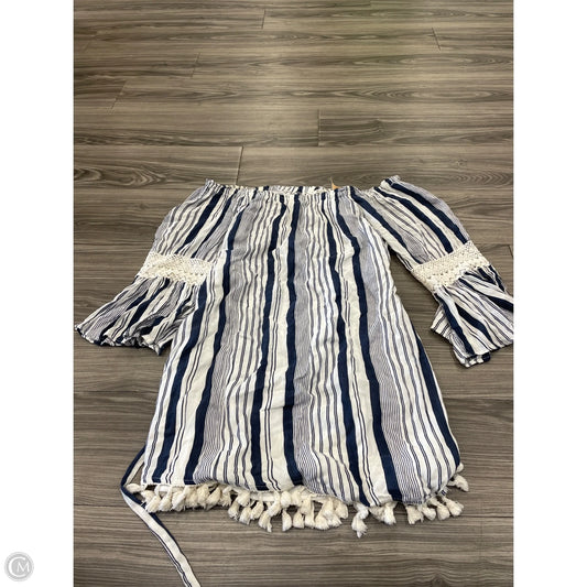 Dress Casual Midi By Mph In Striped Pattern, Size: M