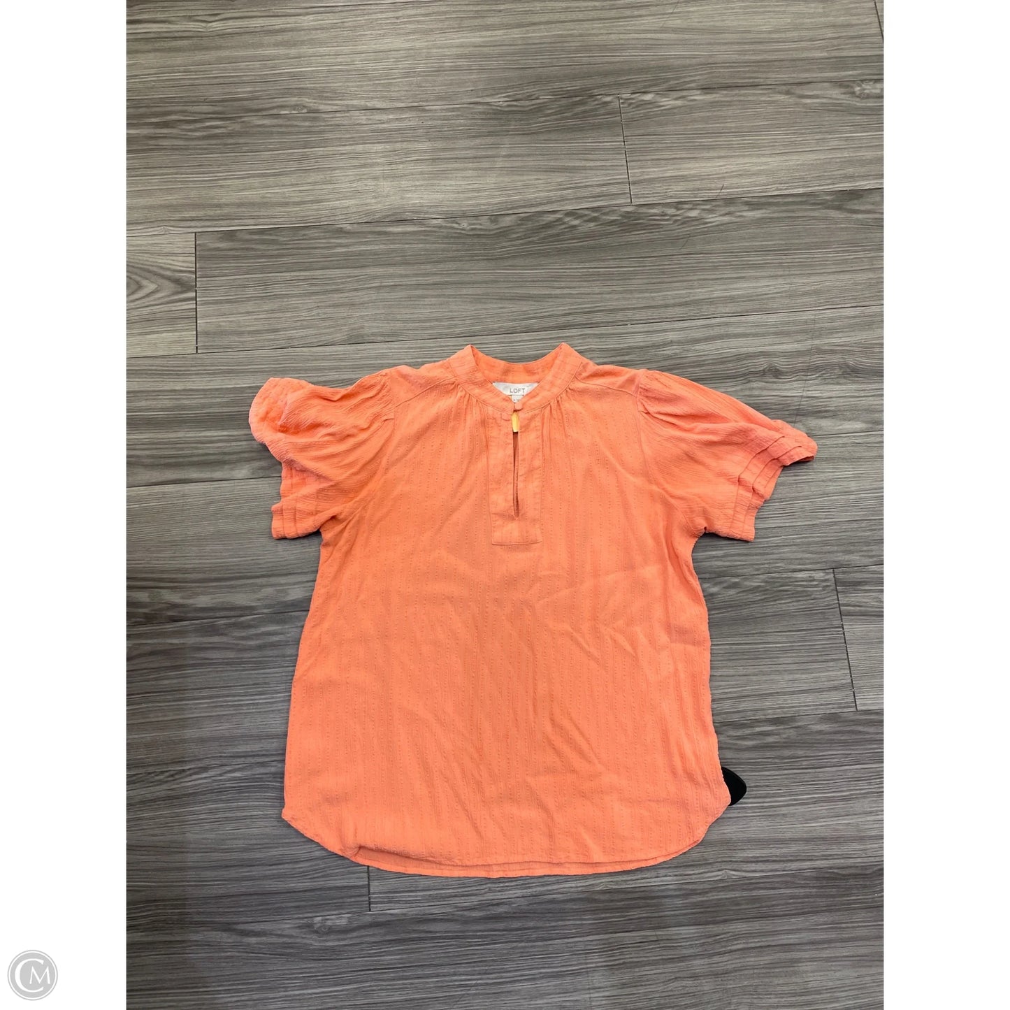 Top Short Sleeve By Loft In Orange, Size: M