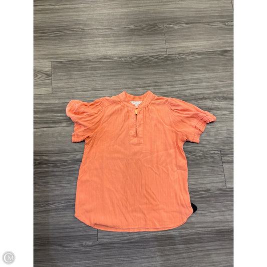 Top Short Sleeve By Loft In Orange, Size: M