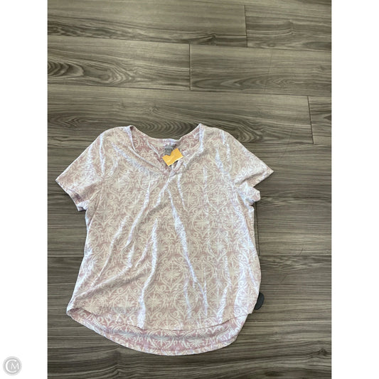 Top Short Sleeve By Falls Creek In Pink, Size: Xl
