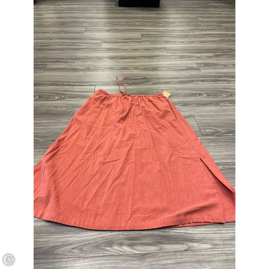 Skirt Midi By Universal Thread In Orange, Size: L