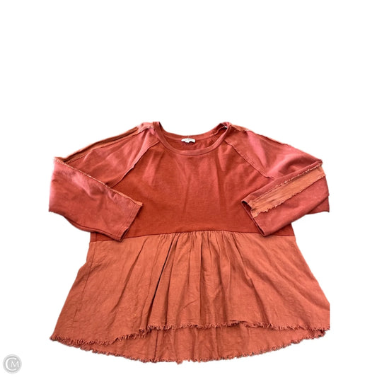 Top Long Sleeve By Umgee In Orange, Size: M
