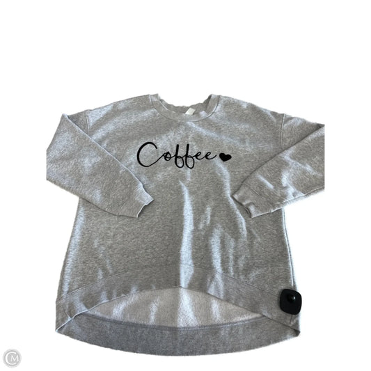 Sweatshirt Hoodie By Clothes Mentor In Grey, Size: M