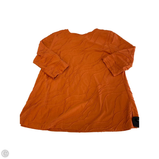 Top Long Sleeve By Clothes Mentor In Orange, Size: M