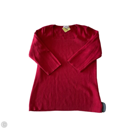 Top Long Sleeve By Dressbarn In Red, Size: S