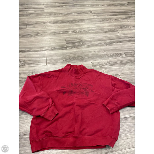 Sweatshirt Crewneck By American Eagle In Red, Size: M