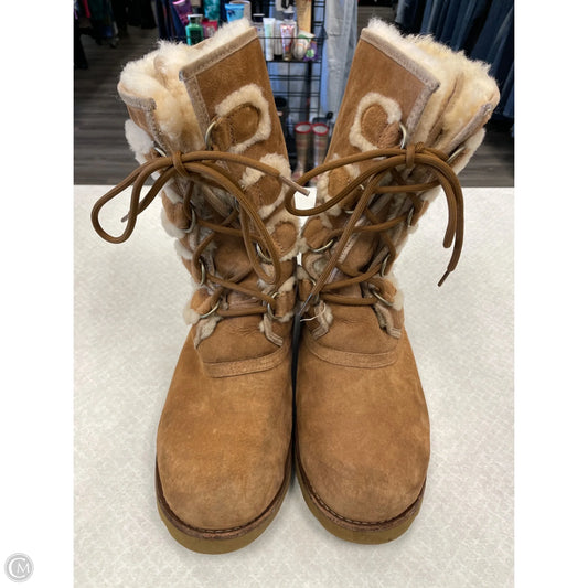 Boots Designer By Ugg In Brown, Size: 10