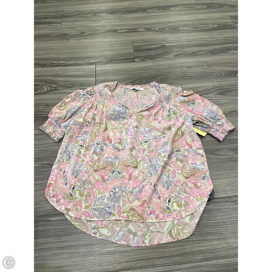 Top Short Sleeve By Rose And Olive In Floral Print, Size: S