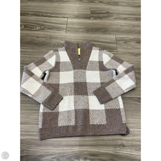Sweater By Croft And Barrow In Brown & White, Size: S