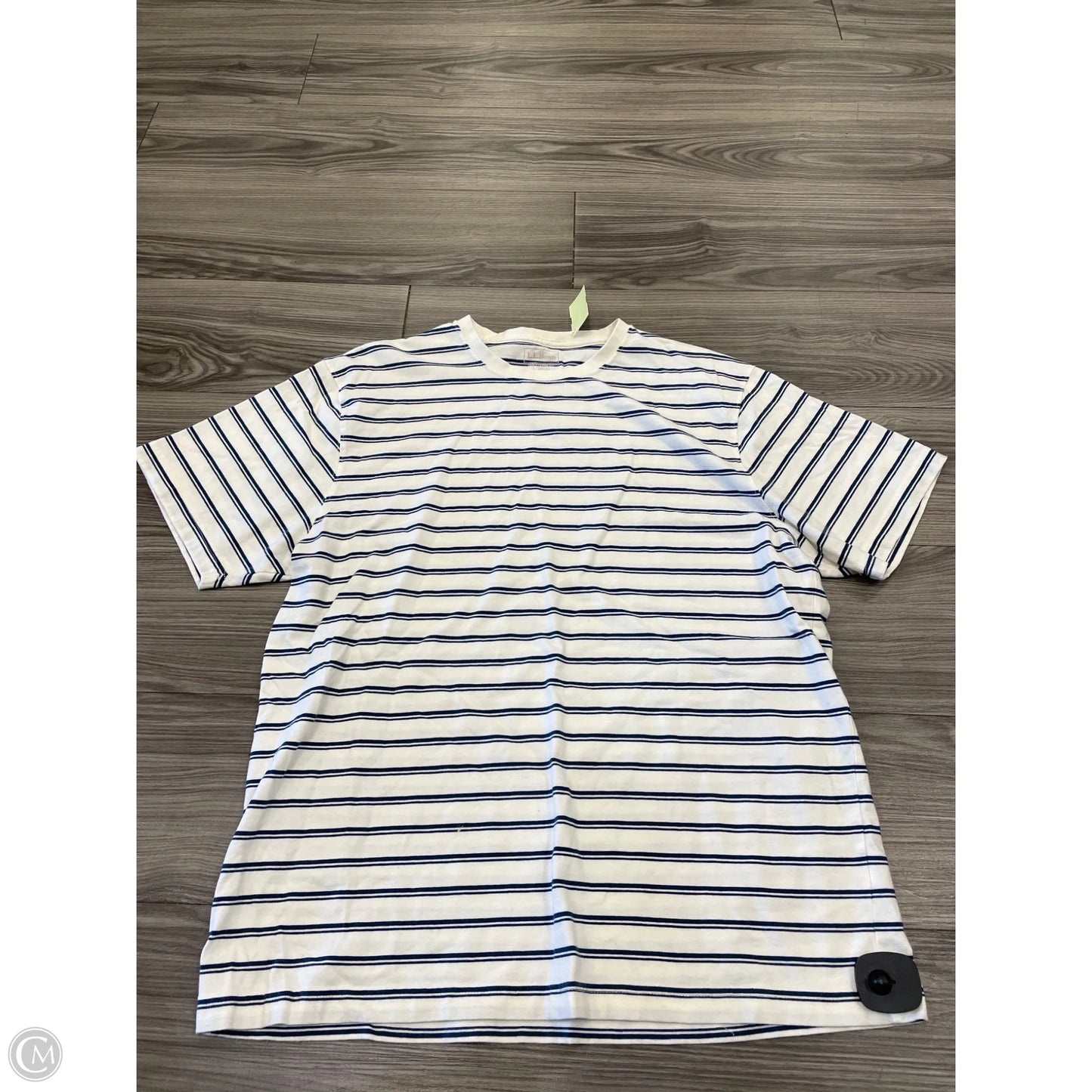 Top Short Sleeve By L.l. Bean In Striped Pattern, Size: L
